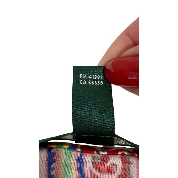 Lauren Ralph Lauren Sleeveless Fit & Flare Paisley Ruffle V‑Neck M EUC - Picture 8 of 8